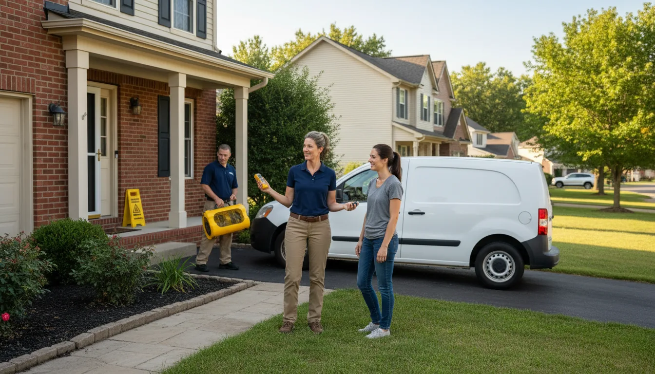 Residential water damage restoration in Charleston, IL